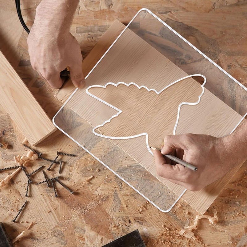 beinkmake Hummingbird Router Template Acrylic Clear Valet Tray Router Template for Woodworking Drawing Inlay Templates Charcuterie Board Handicraft Decorative 7.9x7.9 inch - Image 3